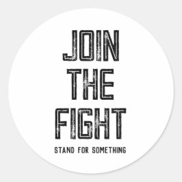 Adesivo Redondo Junte-se à luta