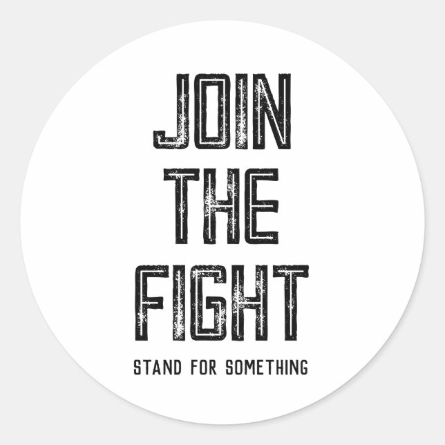 Adesivo Redondo Junte-se à luta (Frente)