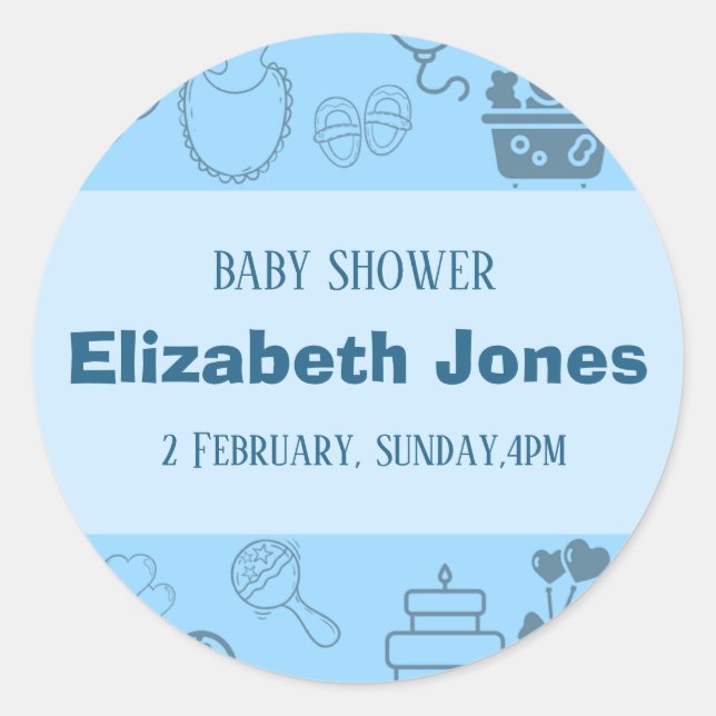 Adesivo Redondo "Junte-se a nós para celebrar nosso pequeno prínci (Frente)