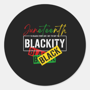 Adesivo Redondo Junteenésimo Im Blackity Black African American Bl