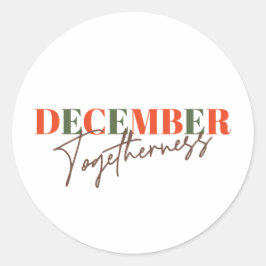 Adesivo Redondo Juntos de dezembro: Celebrando a temporada