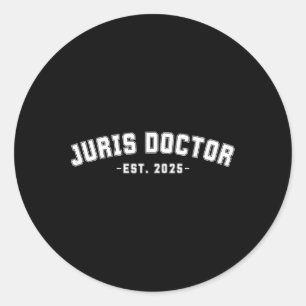 Adesivo Redondo Juris Doctor Est 2025 - Advogado Estudante De Dire