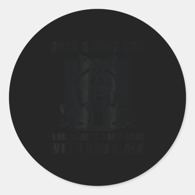 Adesivo Redondo Just A Step Dad Who Always Came Back With The Milk (Frente)