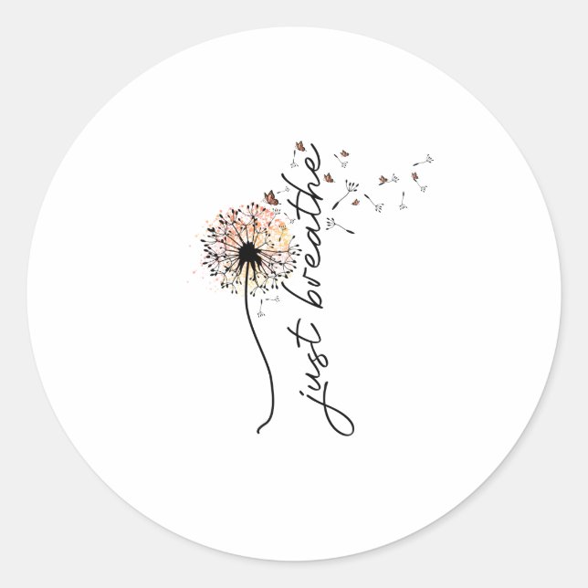 Adesivo Redondo Just breathe sublimation (Frente)