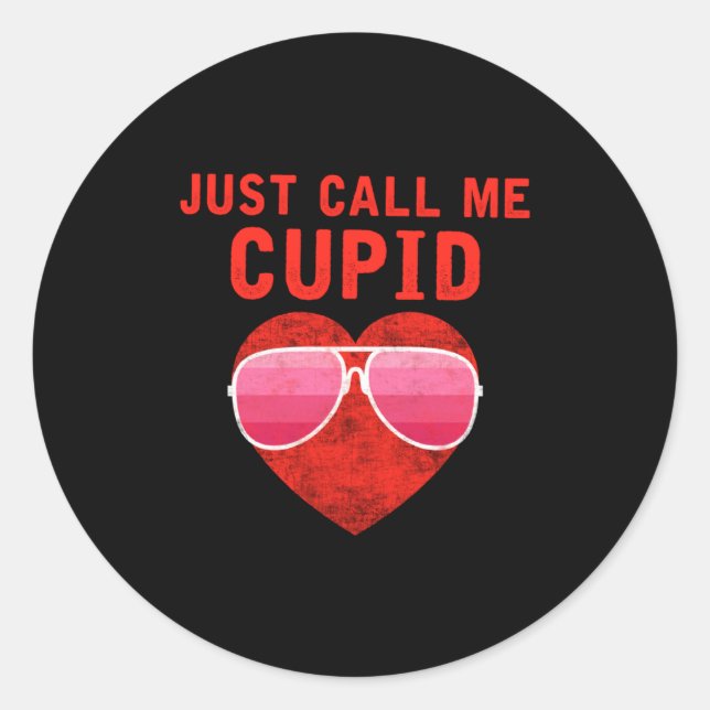 Adesivo Redondo Just Call Me Cud Valentines Day Couple Cute 2  (Frente)