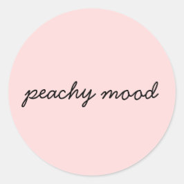 Adesivo Redondo Just Peachy Cute Minimalist Script Design