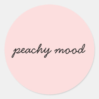 Adesivo Redondo Just Peachy Cute Minimalist Script Design
