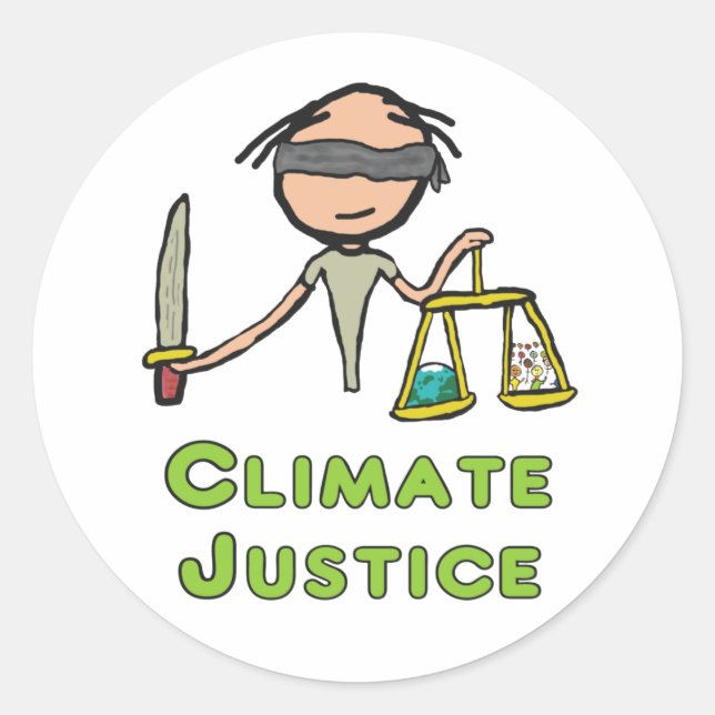 Adesivo Redondo Justiça climática (Frente)