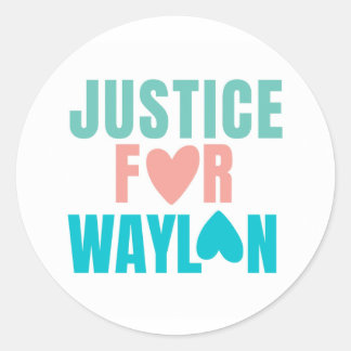 Adesivo Redondo Justiça Para Waylon Sticker