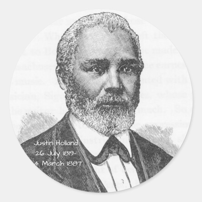 Adesivo Redondo Justin Holland (Frente)