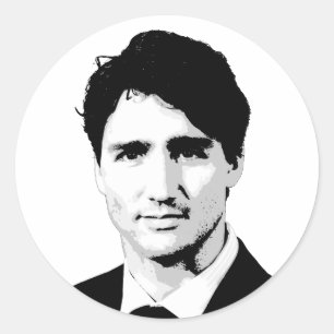 Adesivo Redondo Justin Trudeau