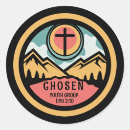 Adesivo Redondo Juventude cristã escolhida