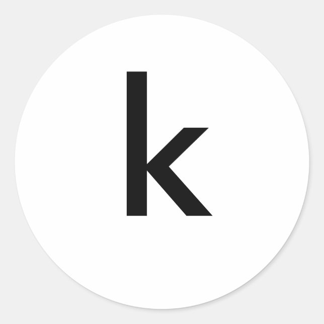 Adesivo Redondo k (Frente)
