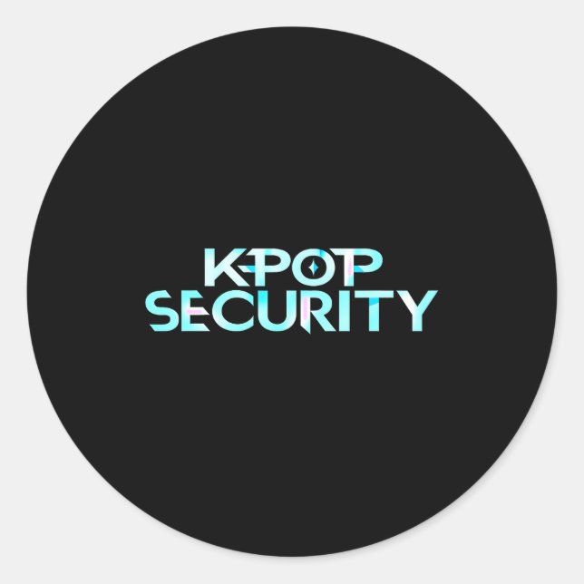 Adesivo Redondo K-p Security Mom Dad Kids Funny Birthday Concert S (Frente)