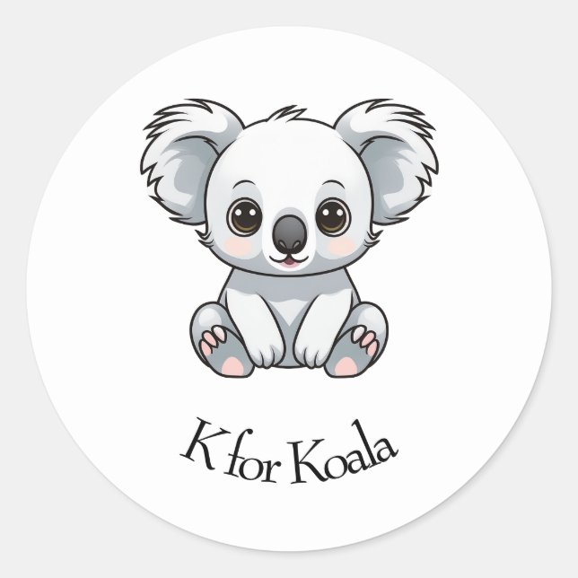 Adesivo Redondo K para Koala (Frente)
