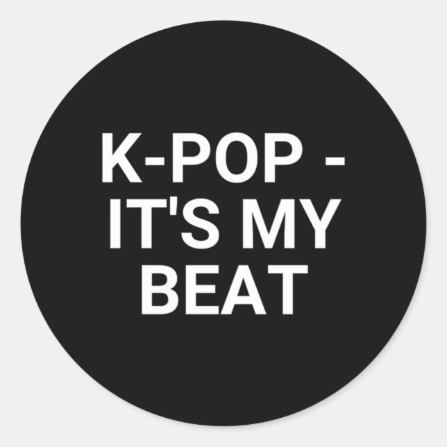 Adesivo Redondo K-Pop É O Meu Beat (Frente)
