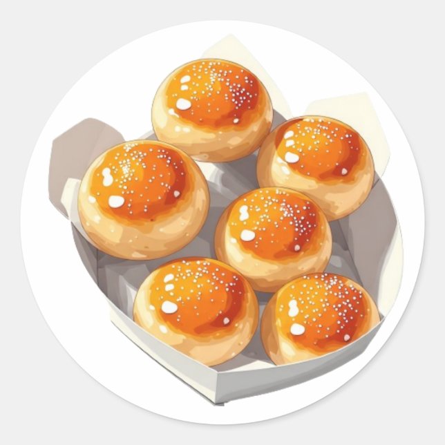 Adesivo Redondo K-Style Bullet Jouraling Series 6 - Comida Sticker (Frente)