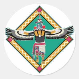 Adesivo Redondo Kachina Dancer