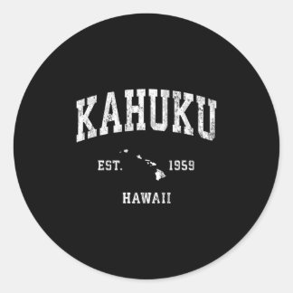 Adesivo Redondo Kahuku Hawaii Hi Athletic Sports