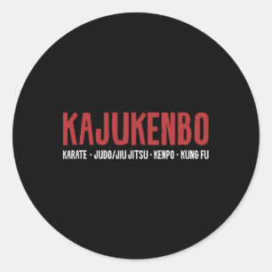 Adesivo Redondo Kajukenbo Karate Judo Jiu Jitsu Kenpo Kung Fu
