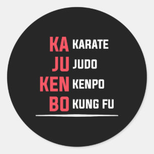Adesivo Redondo Kajukenbo Karate Judo Kenpo Kung Fu