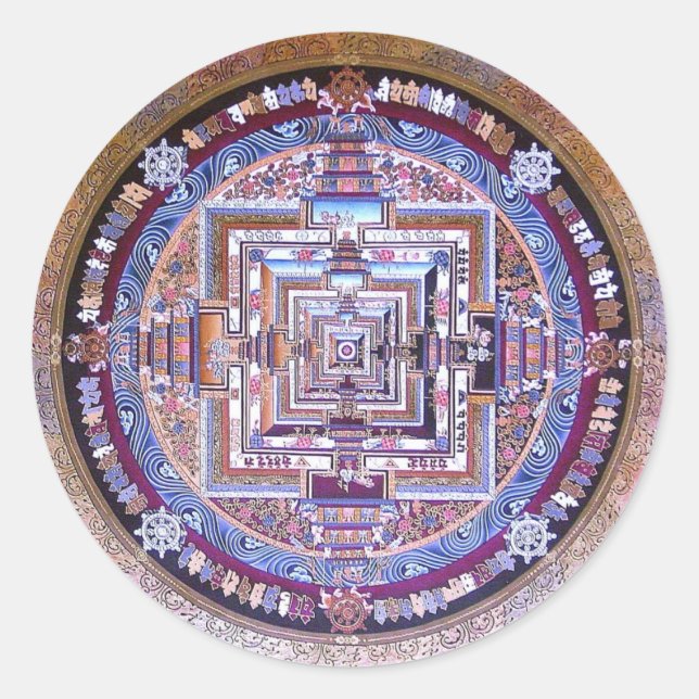 Adesivo Redondo Kalachakra Mandala (Frente)