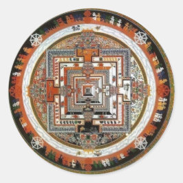 Adesivo Redondo Kalachakra Sand Mandala