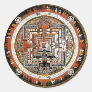 Adesivo Redondo Kalachakra Sand Mandala