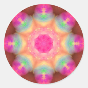 ADESIVO REDONDO ~ KALEIDOSCOPE FLUORO OCTAGON ~