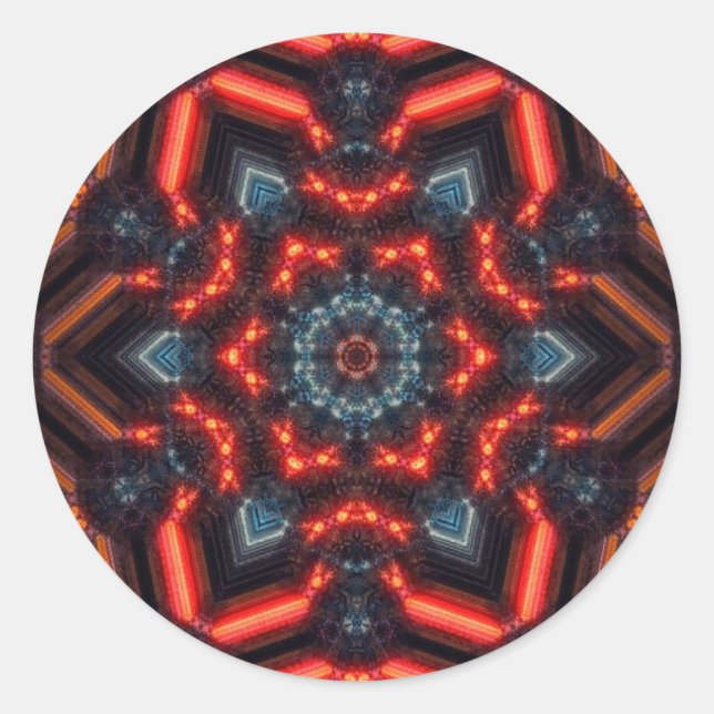 Adesivo Redondo kaleidoscope geométrico artSticker (Frente)