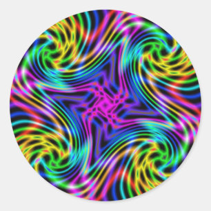Adesivo Redondo Kaleidoscope Raios