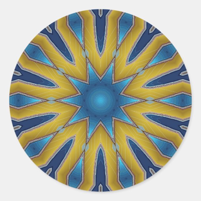 Adesivo Redondo Kaleidoscope Star (Frente)