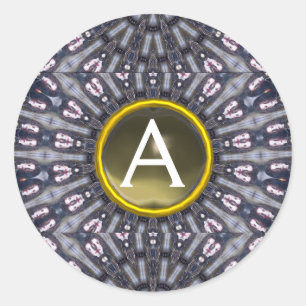 Adesivo Redondo KALEIDOSCÓPIO PSIQUEDÉLICO/MEMÓRIA MÍSTICA mon