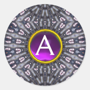 Adesivo Redondo KALEIDOSCÓPIO PSIQUEDÉLICO/MEMÓRIA MÍSTICA monogra