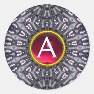 Adesivo Redondo KALEIDOSCÓPIO PSIQUEDÉLICO/MEMÓRIA MÍSTICA monogra