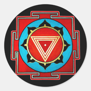 Adesivo Redondo Kali Yantra Sticker