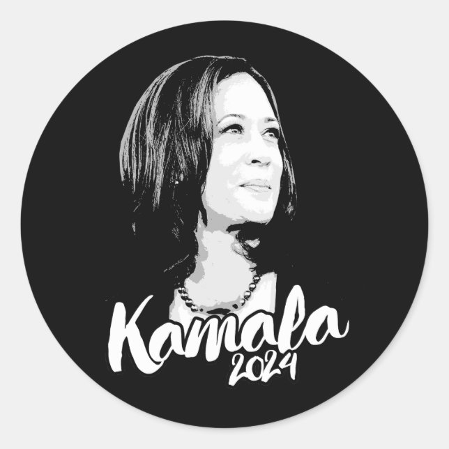 Adesivo Redondo Kamala 2024 (Frente)