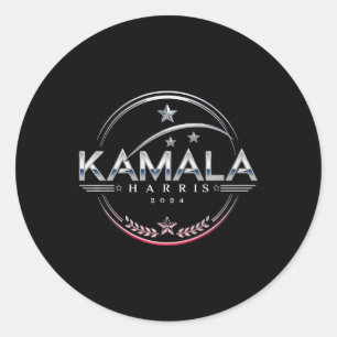 Adesivo Redondo Kamala 2024 Presidente Eleito Voto Democrata