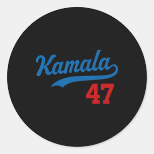 Adesivo Redondo Kamala 47 Baseball Style Kamala Harris 2024