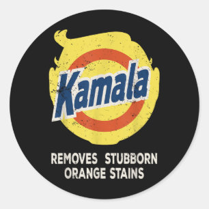 Adesivo Redondo Kamala Detergent Remove Tripas De Laranja Tetrais