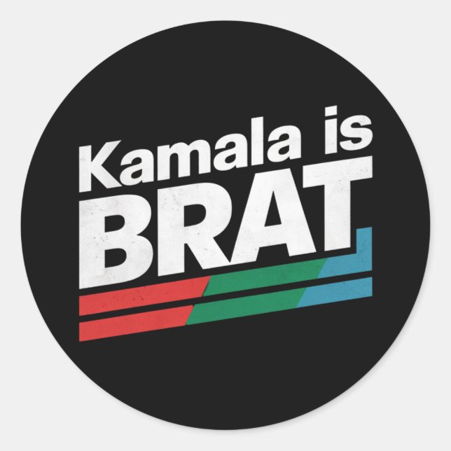 Adesivo Redondo Kamala É Brat (Frente)