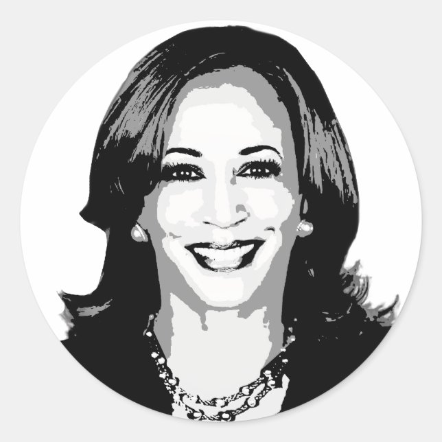 Adesivo Redondo Kamala Harris (Frente)