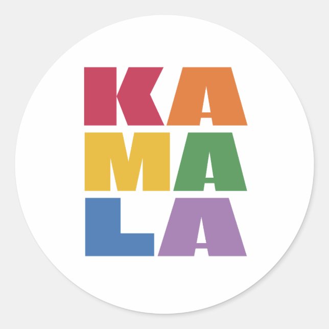 Adesivo Redondo Kamala Harris. (Frente)