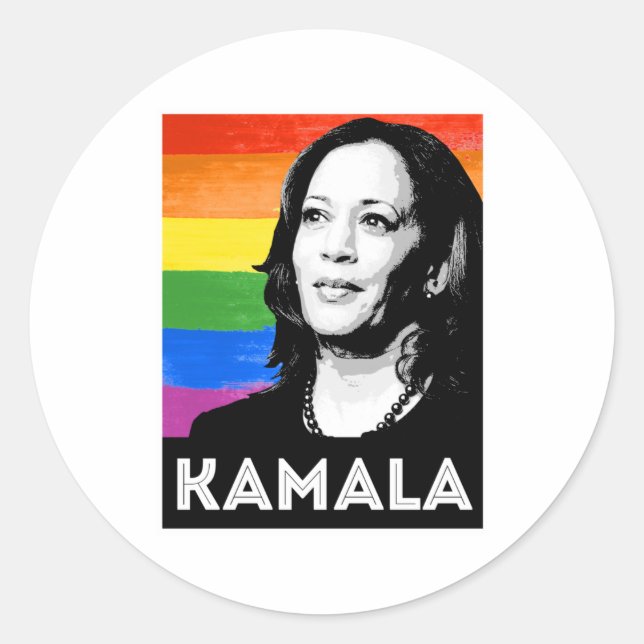 ADESIVO REDONDO KAMALA HARRIS 2020 PRIDE POSTER (Frente)