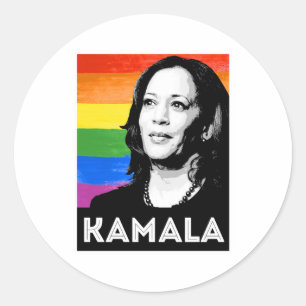 ADESIVO REDONDO KAMALA HARRIS 2020 PRIDE POSTER