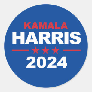 Adesivo Redondo Kamala Harris 2024