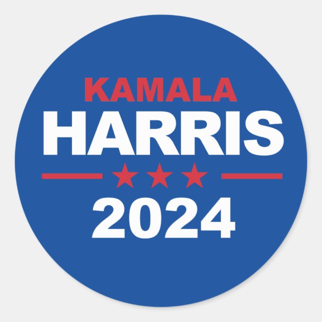 Adesivo Redondo Kamala Harris 2024 (Frente)