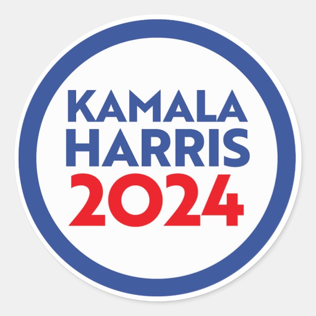Adesivo Redondo Kamala Harris 2024 (Frente)