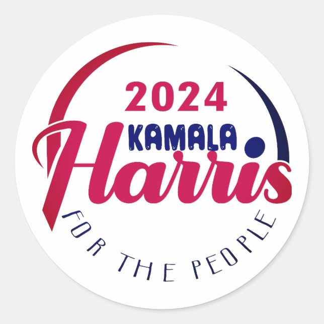 ADESIVO REDONDO KAMALA HARRIS 2024 (Frente)