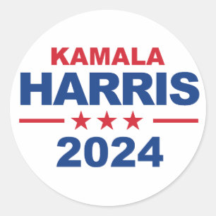 Adesivo Redondo Kamala Harris 2024